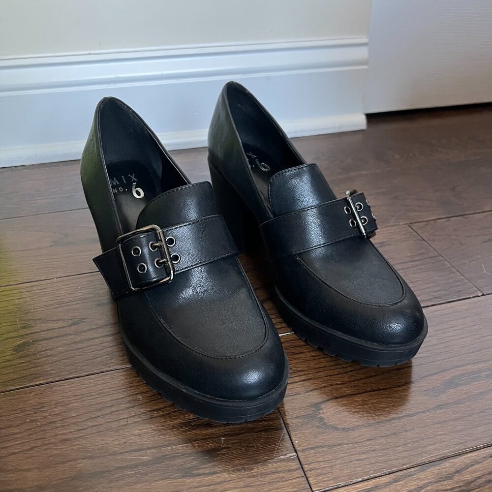 black mary jane heels
